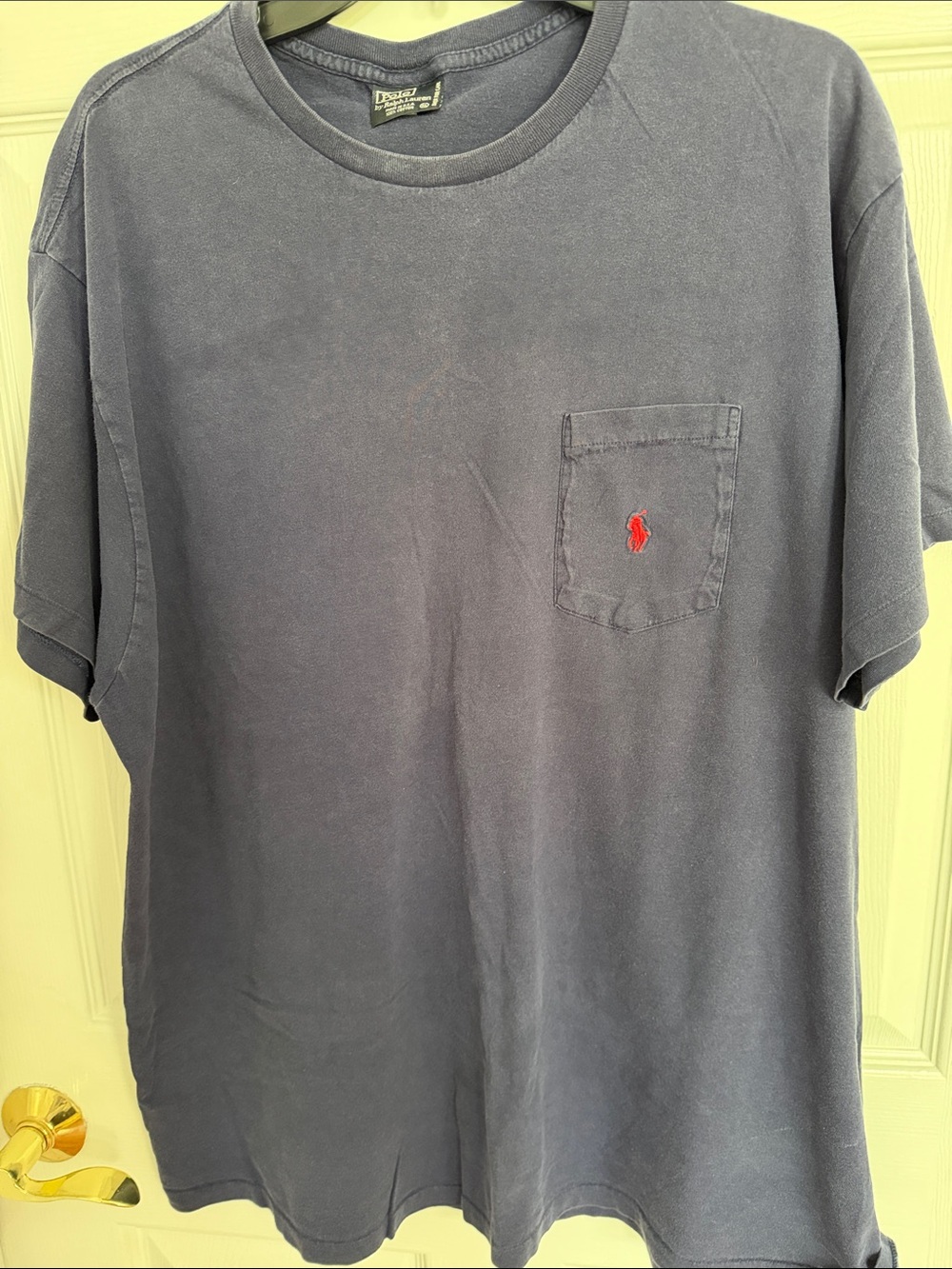 Polo by Ralph Lauren Navy Pocket Tee with Red Pony Embroidery